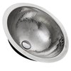 Nantucket Sinks 16.875 Inch Hand Hammered Stainless Steel Round Undermount Bathroom Sink With Overflow RLS-OF